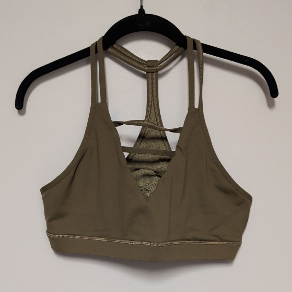 ZYIA Olive Strappy Sports Bra
